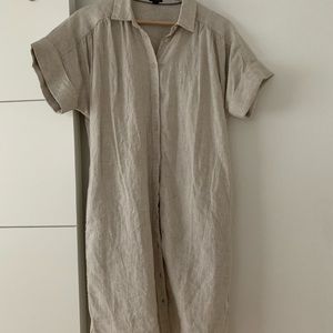 Gap Linen Button-Up Dress